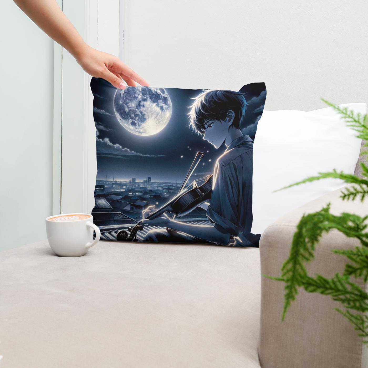 Moonlit Melody Cotton Cushion