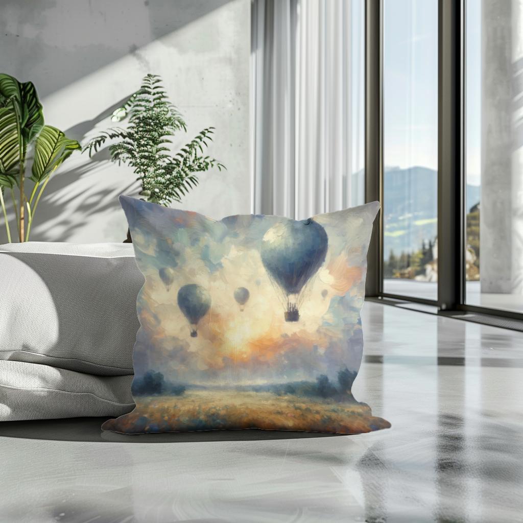 Tranquil Horizons Cotton Cushion