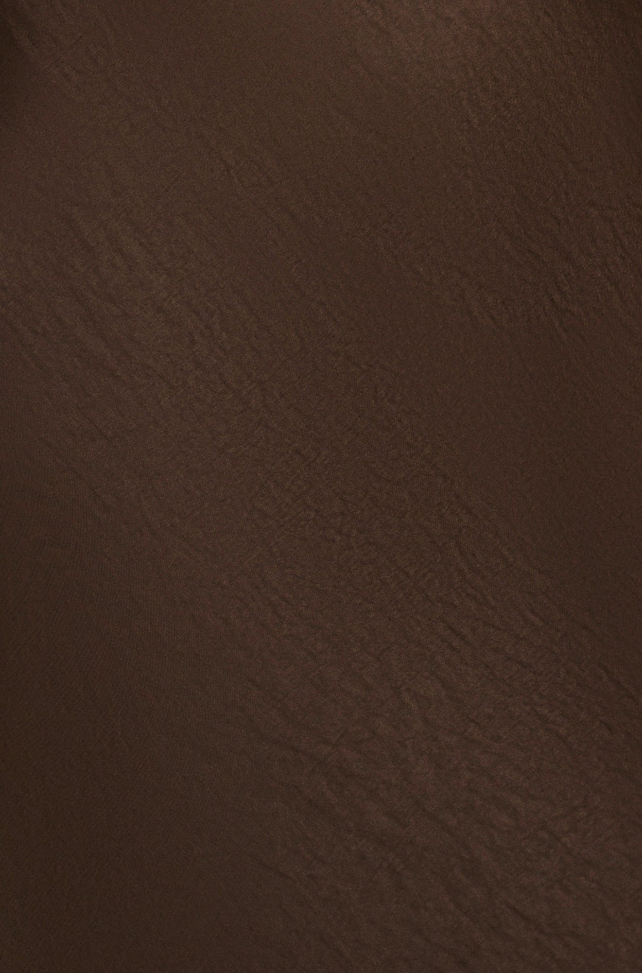 Yumi Brown Satin Cowl Neck Midi Slip Dress