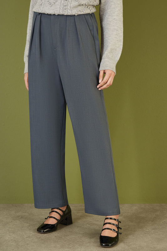 Yumi Grey Wide Leg Trousers