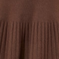Yumi Brown Knitted Pleated Mini Skirt