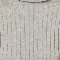 Yumi Grey Ribbed Knit Roll Neck Jumper