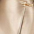 Yumi Gold Faux Leather Wrap Mini Skirt
