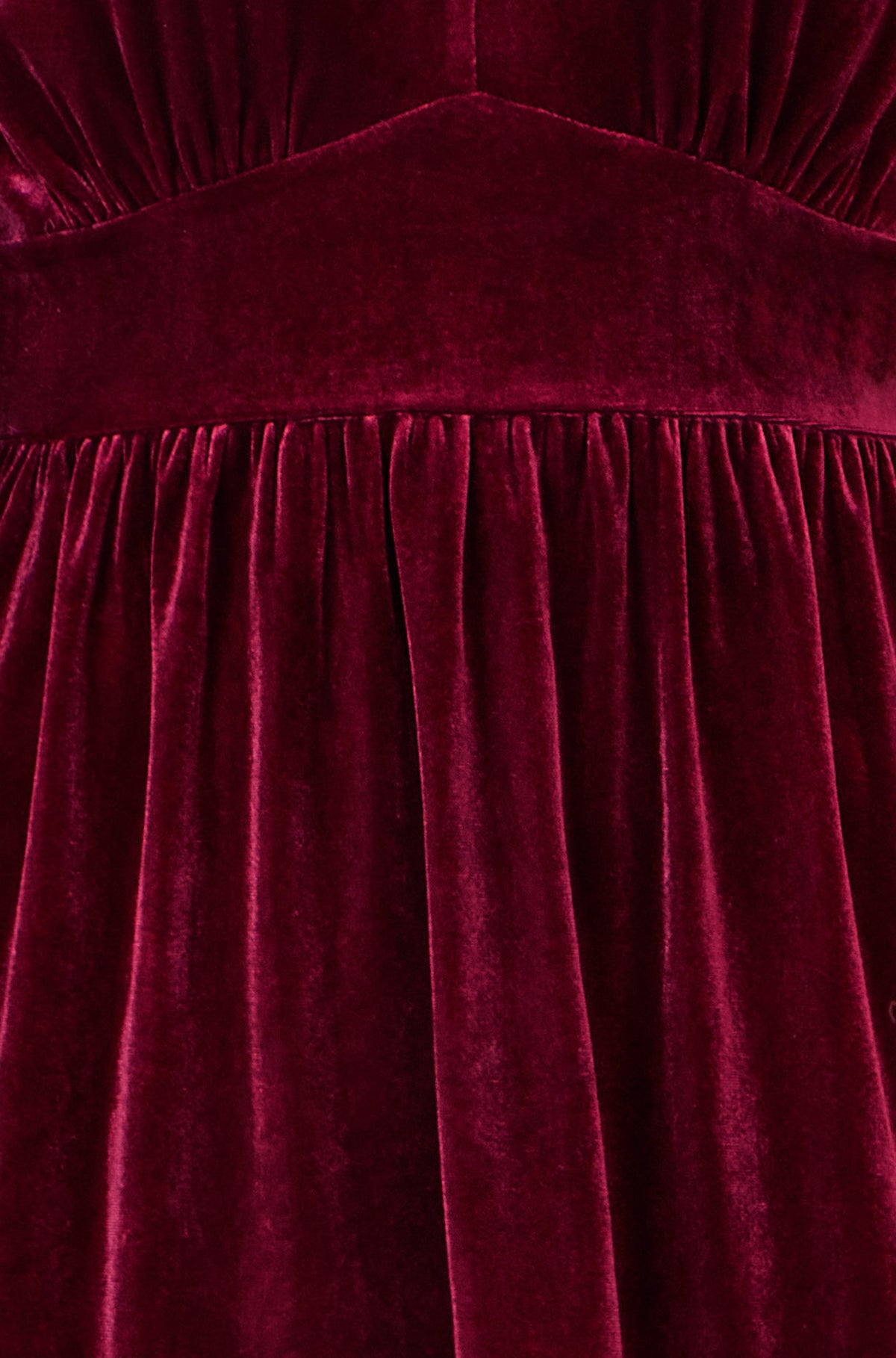 Yumi Burgundy Velvet Long Sleeve Skater Dress