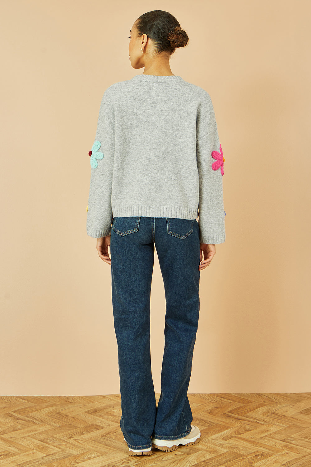 Yumi Blue Dark Wash Stretch Wide Leg Jeans