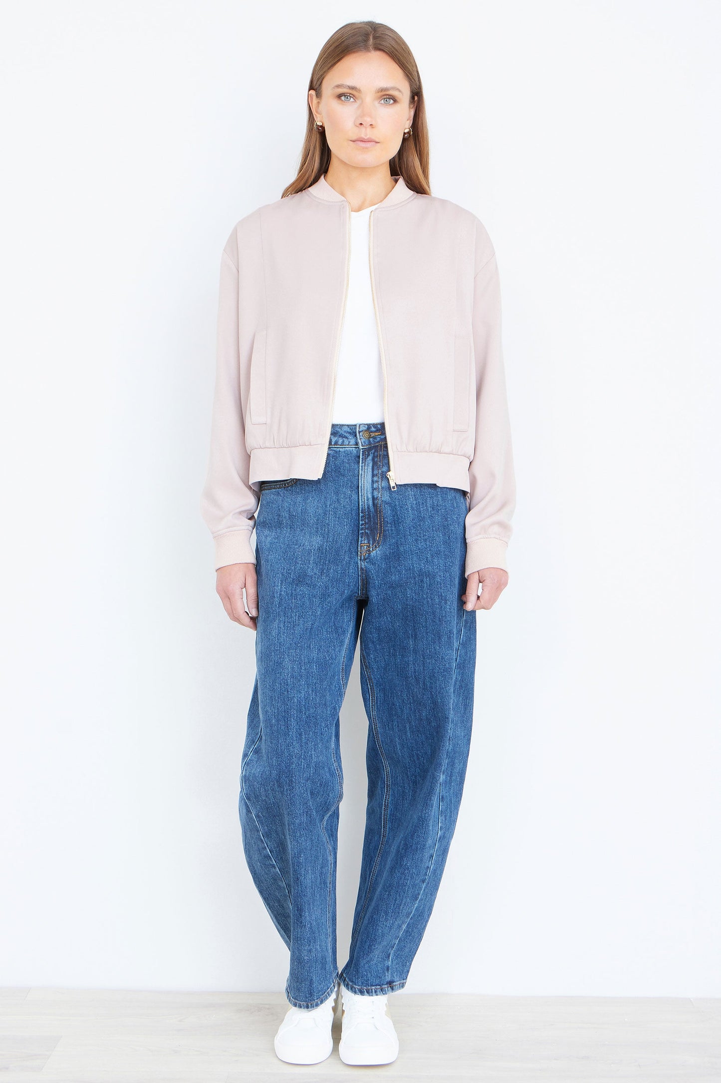 Yumi Stone Relaxed Lightweight Bomber Jacket