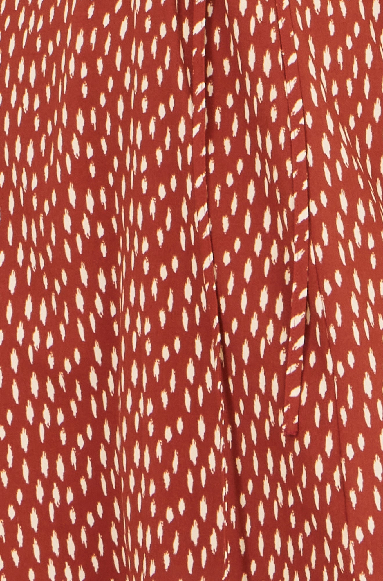 Yumi Brown Spot Wrap Midi Dress