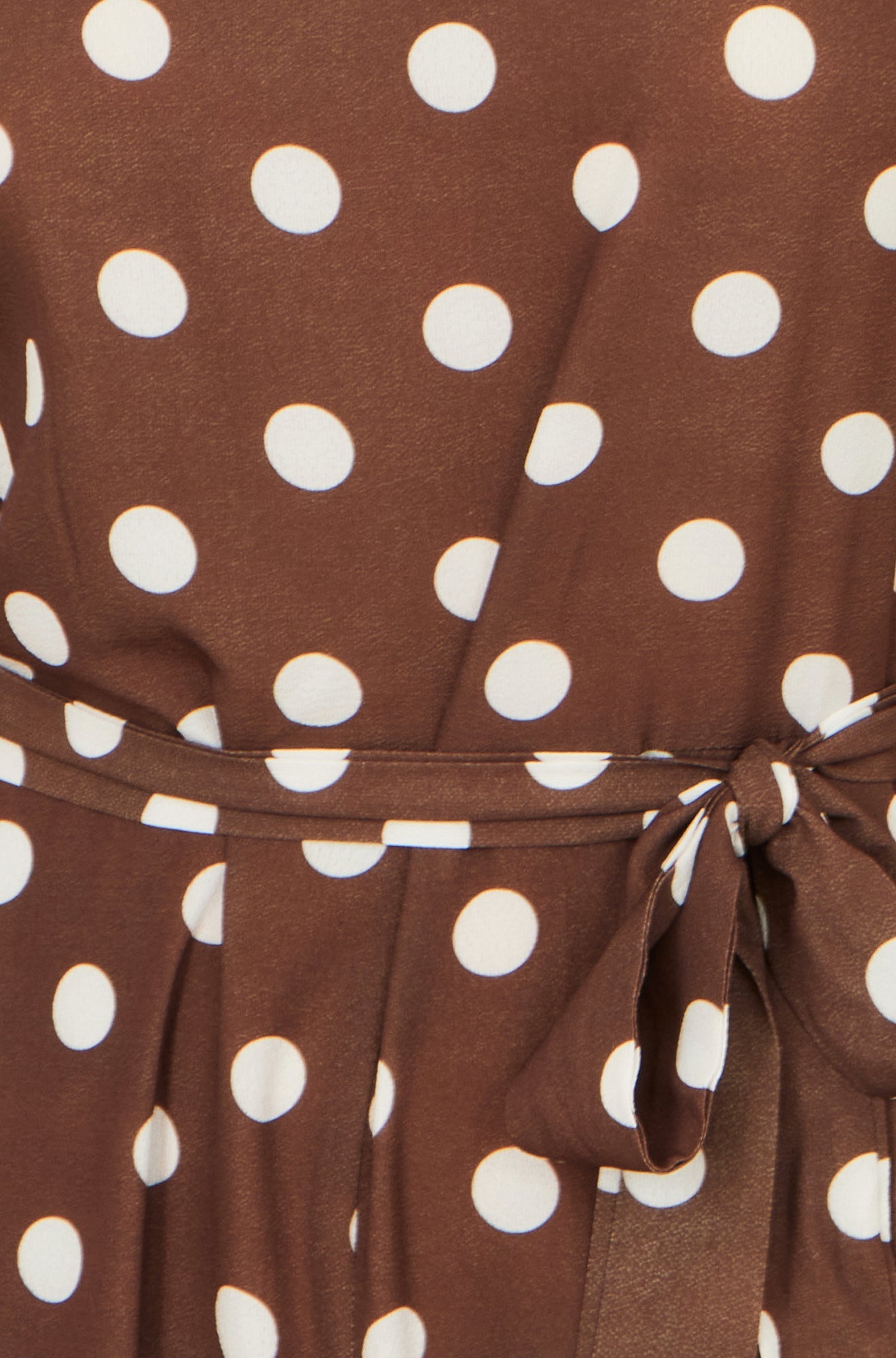 Yumi Brown Polka Dot Culotte Jumpsuit