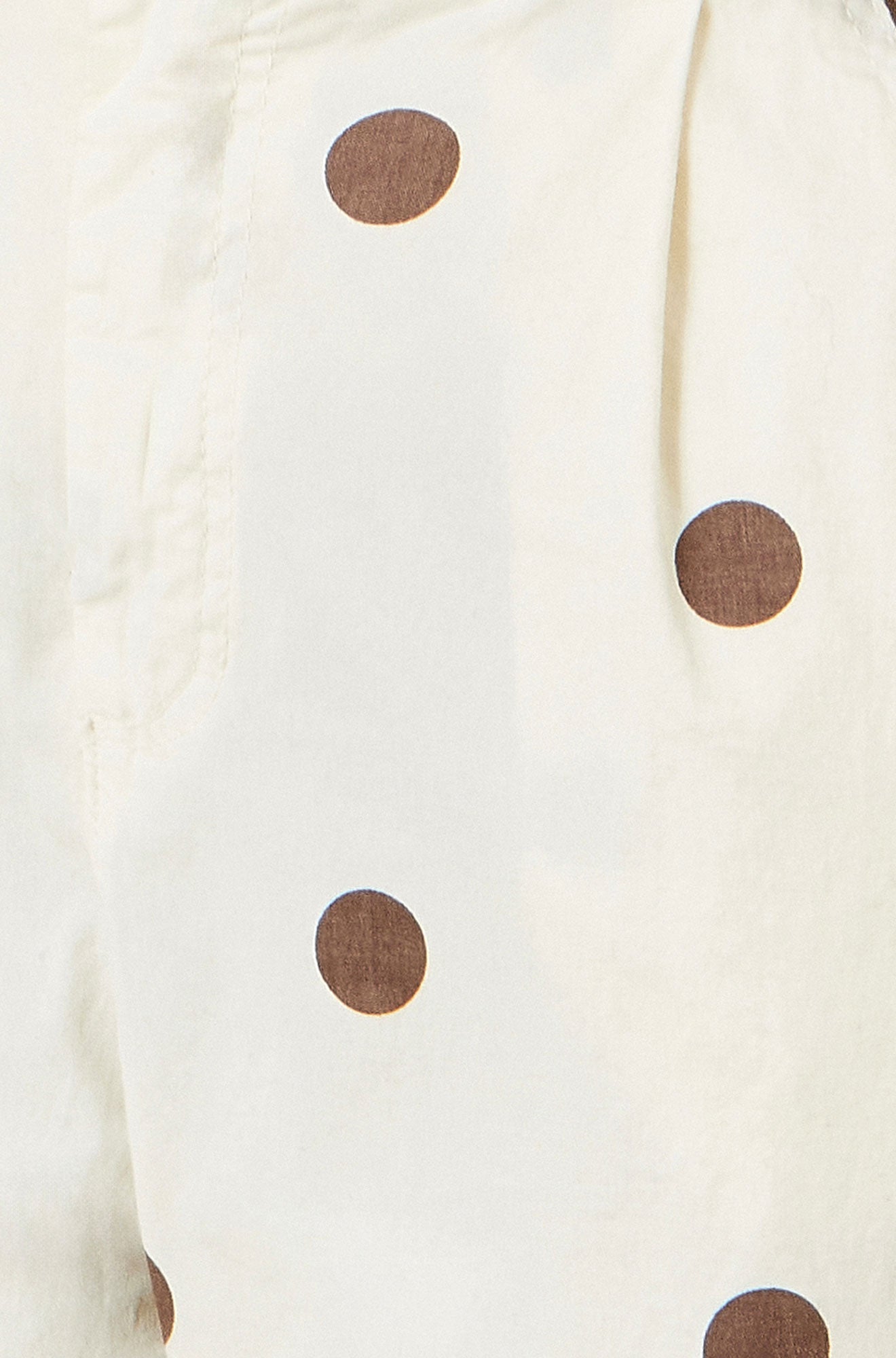 Yumi Brown Spot Print Cotton Canvas Chinos