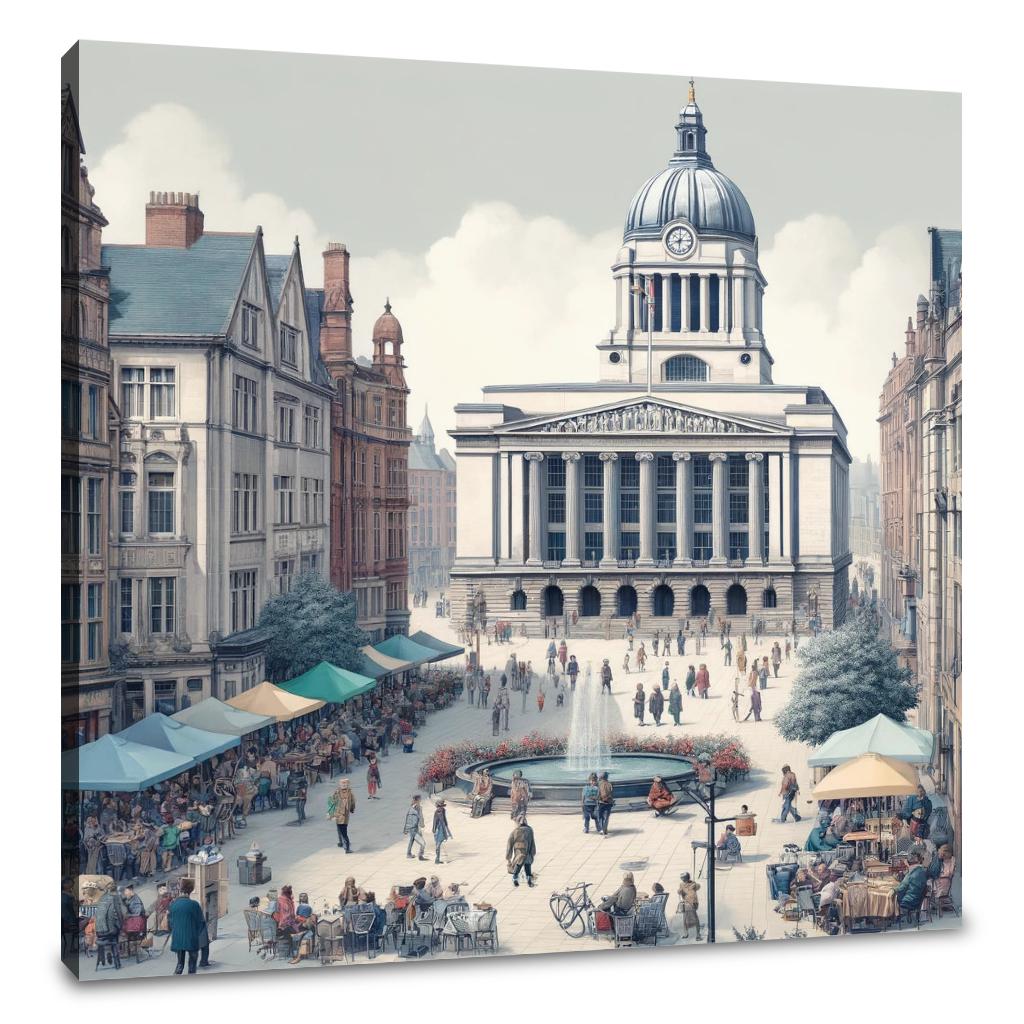 Old Market Square Nottingham Canvas