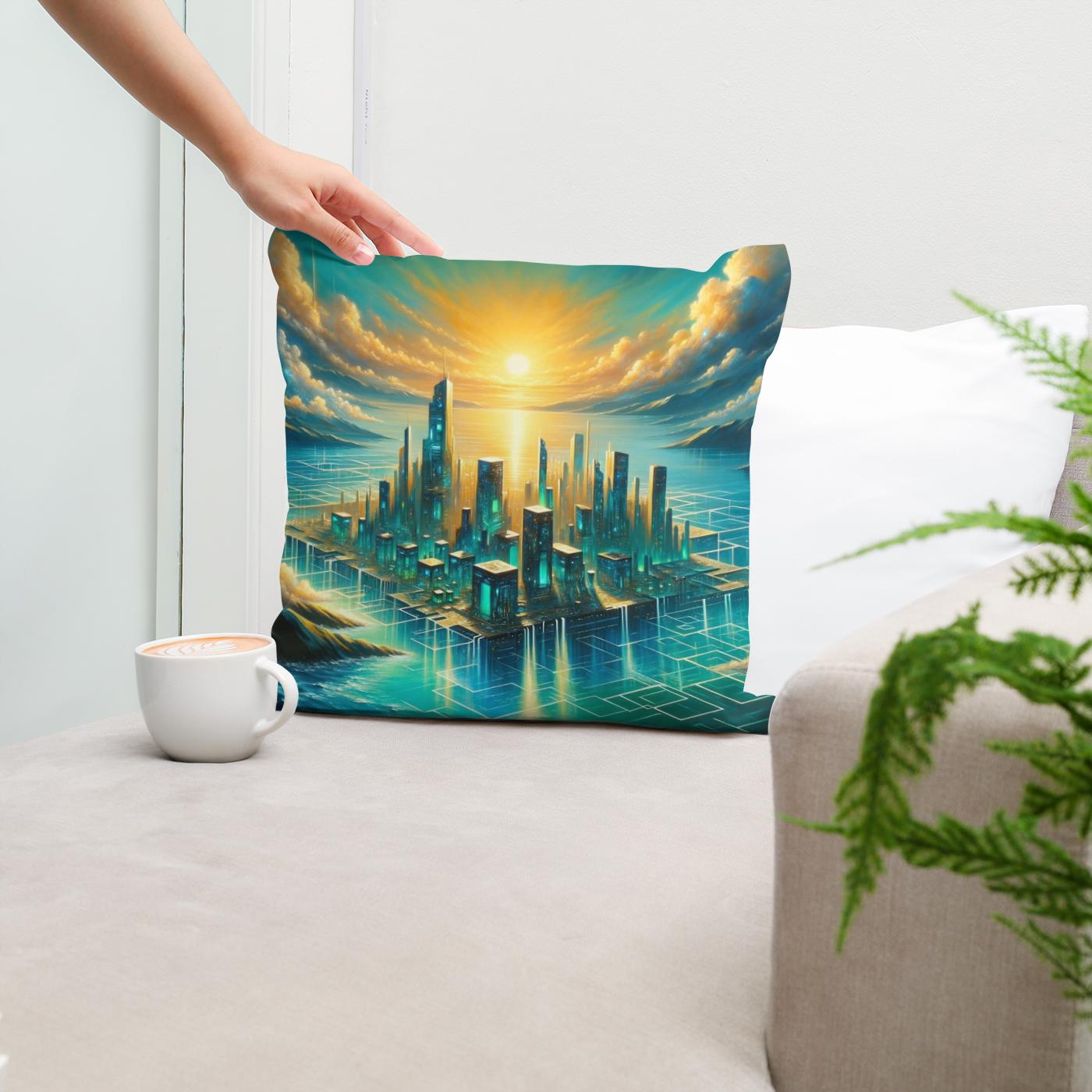 Atlantis Reawakened Cotton Cushion