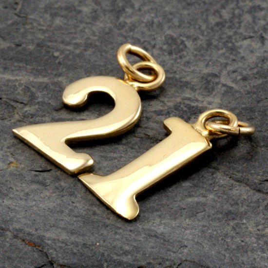 9ct Gold Number Charm 0 - 9