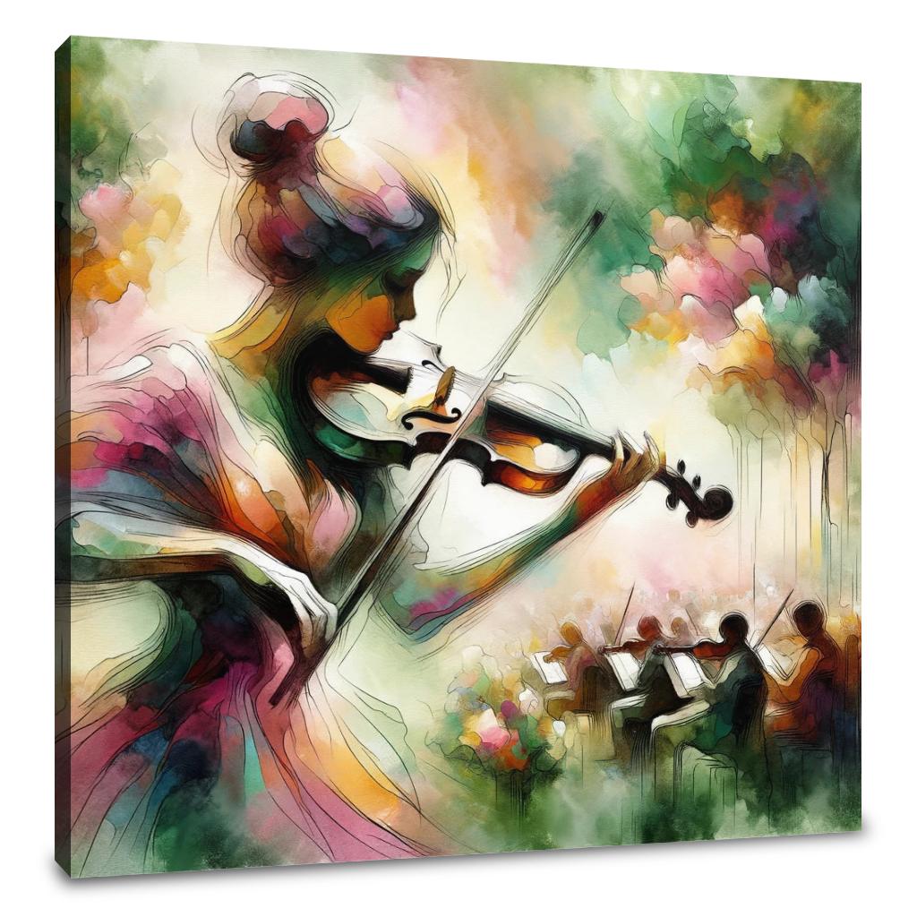 Garden Violinist Canvas