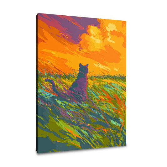 Violet Cat Wilderness Canvas