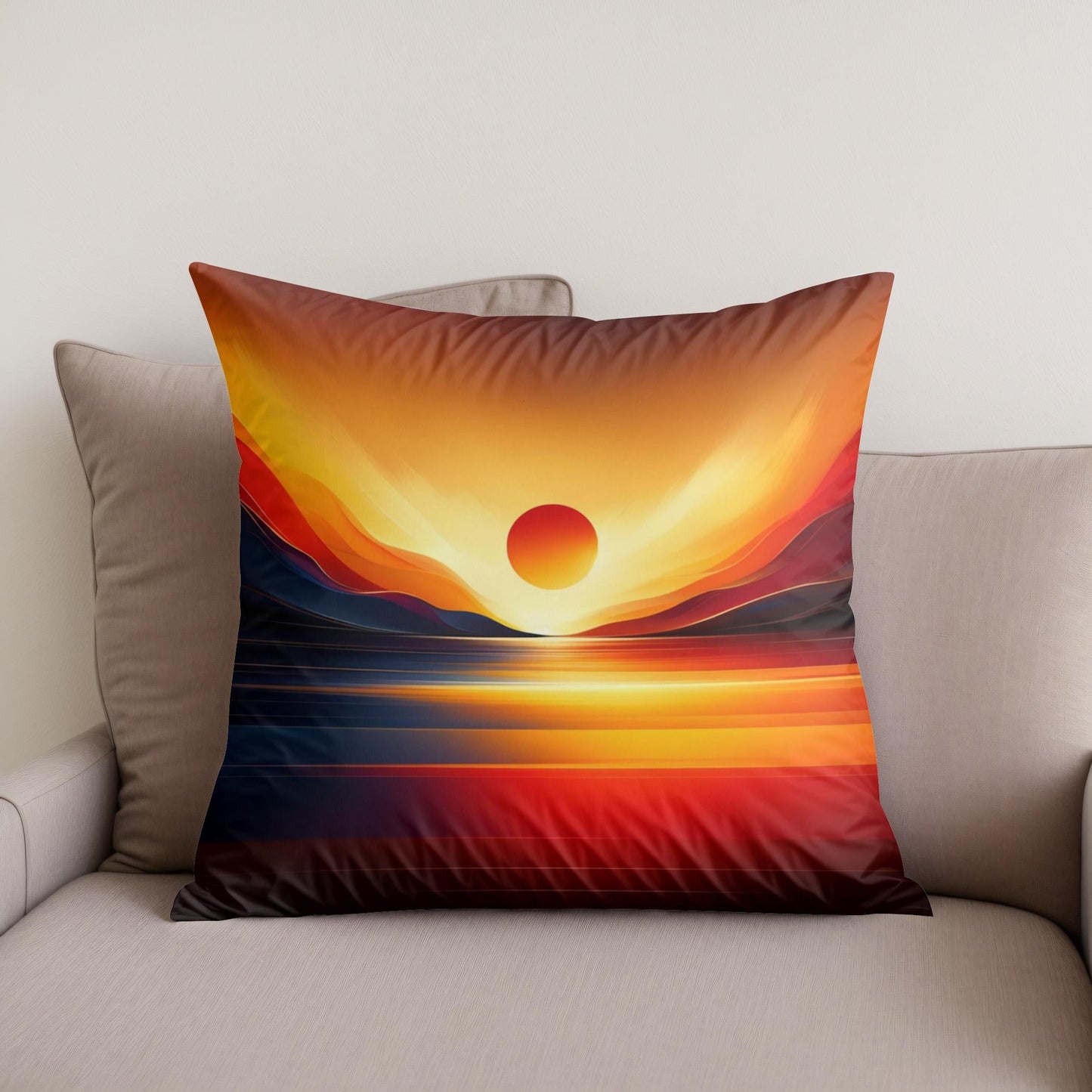 Sunset Simplicity Cotton Cushion
