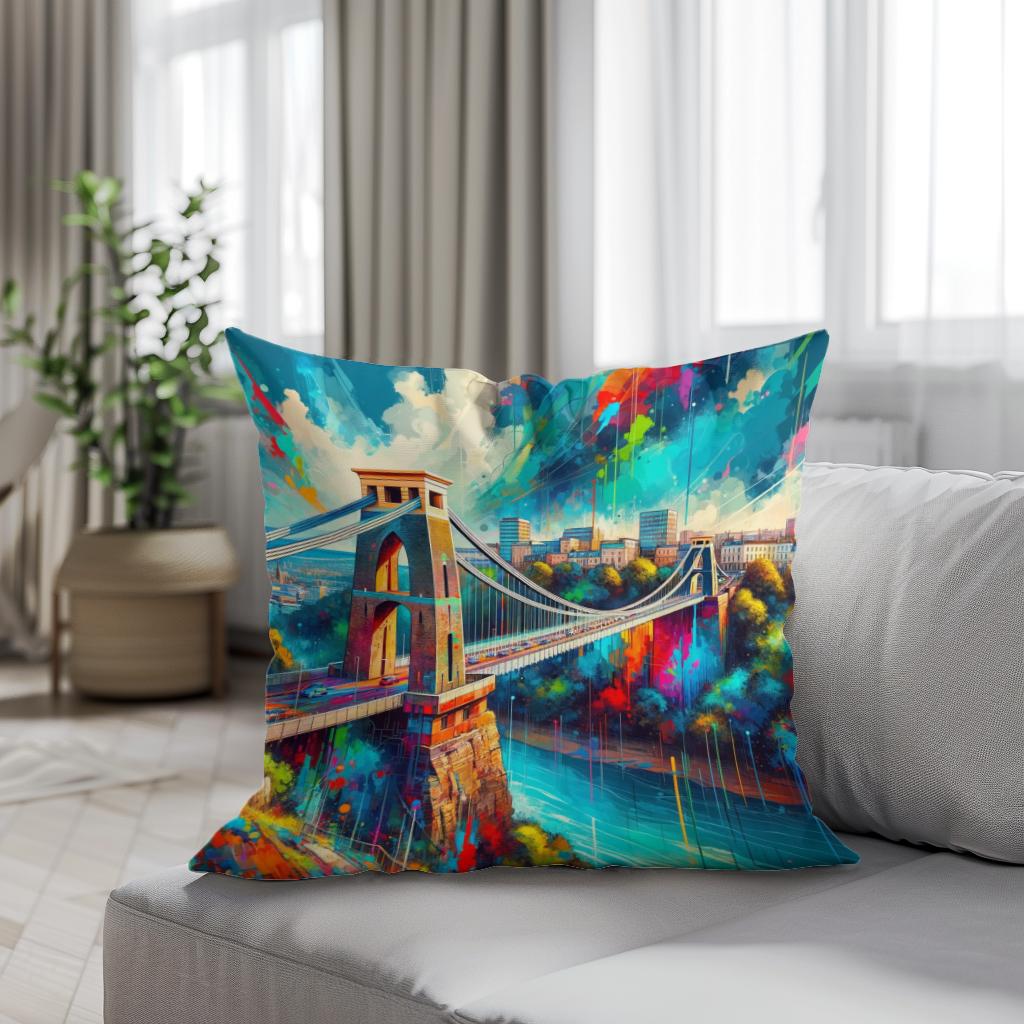 Bristol Clifton Bridge Vitality Cotton Cushion