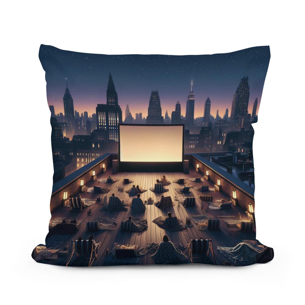 Rooftop Cinema Summer Nights Cotton Cushion