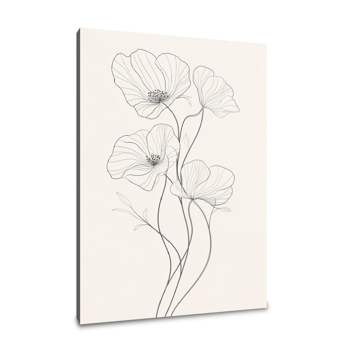 Ethereal Blossom Line Canvas