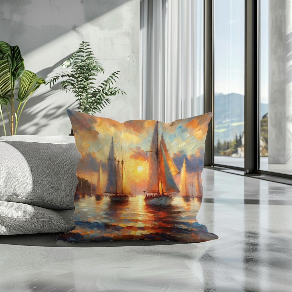 Harbor Glow Cotton Cushion