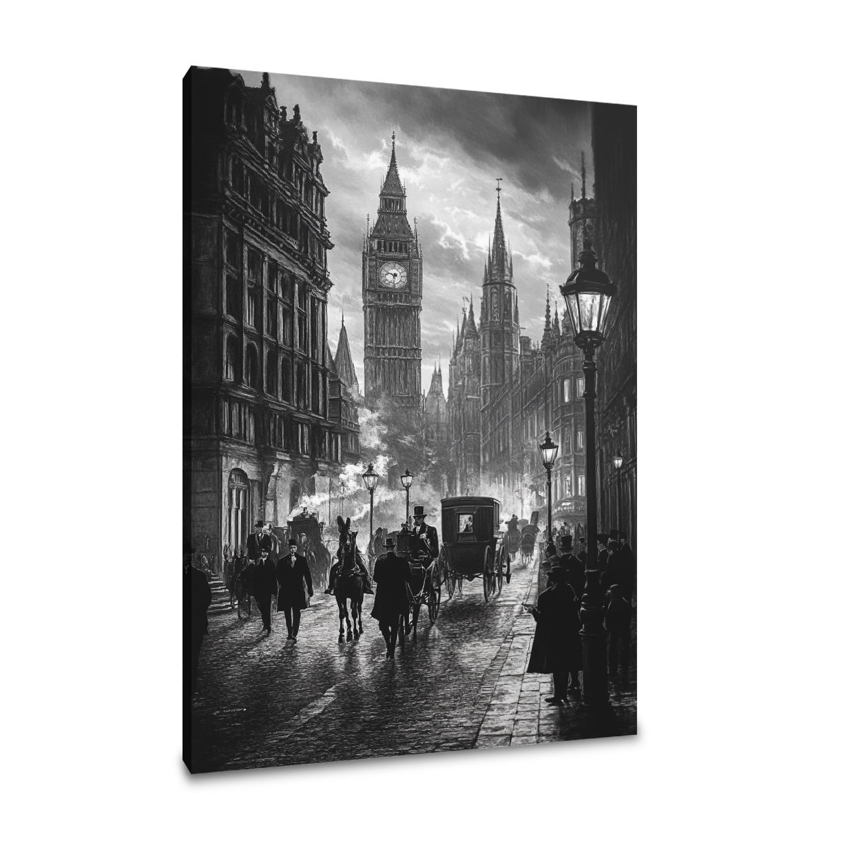 Victorian Street Elegance Canvas