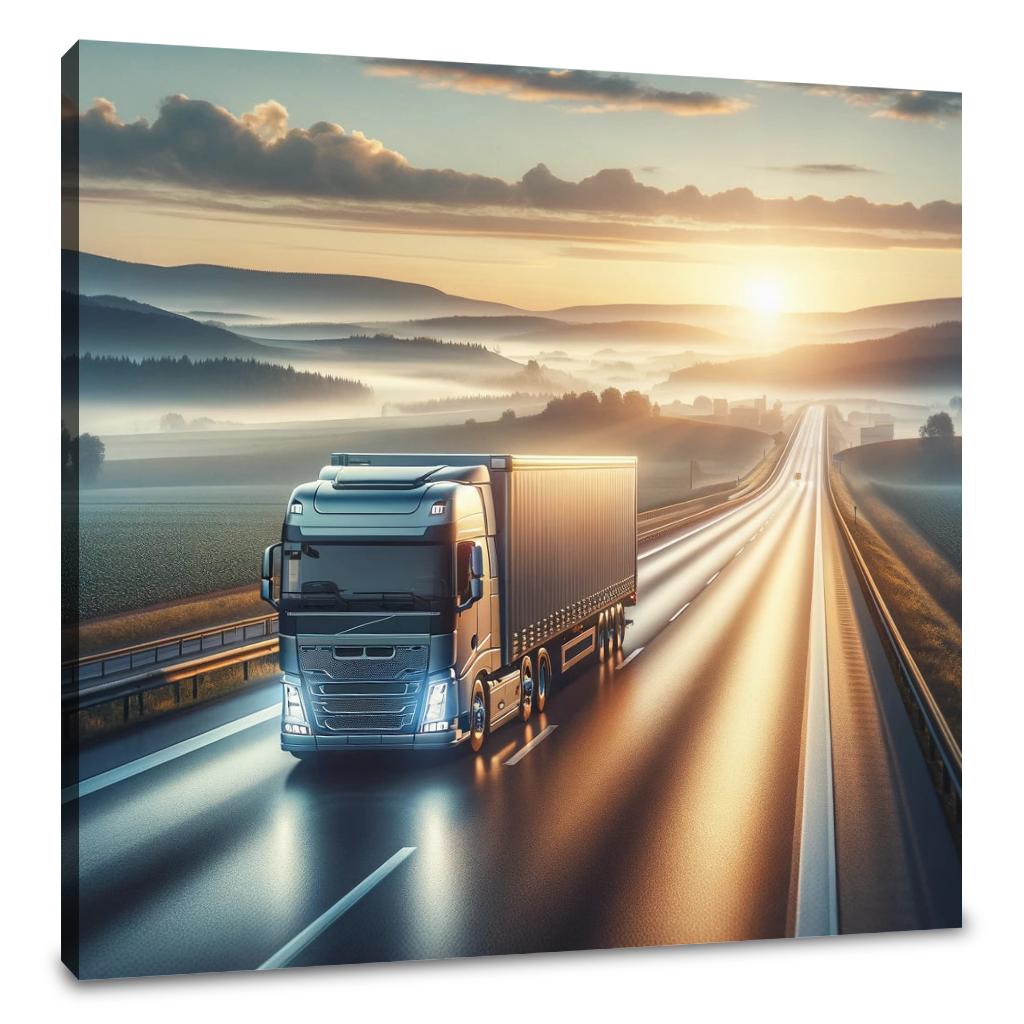 Dawn on the Autobahn Canvas