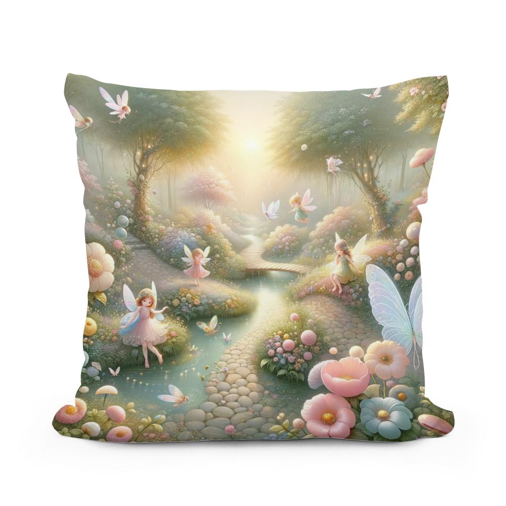 Fairy Garden Cotton Cushion