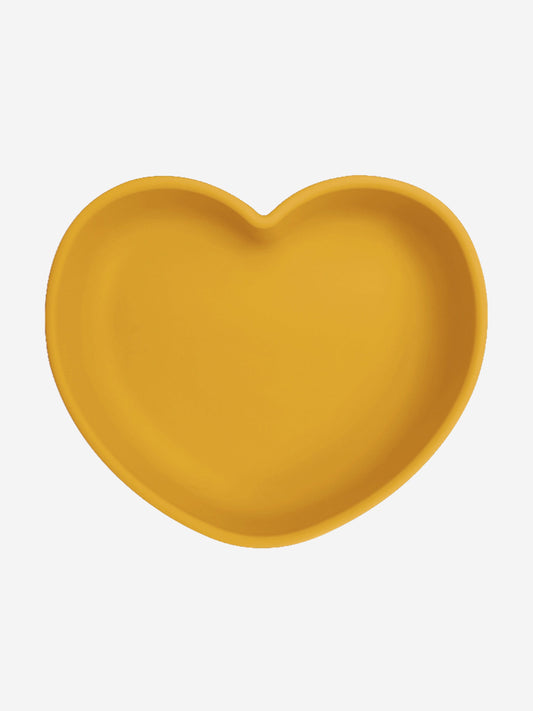 Bloom Bambini Silicone Heart Shaped Suction Plates in Yellow