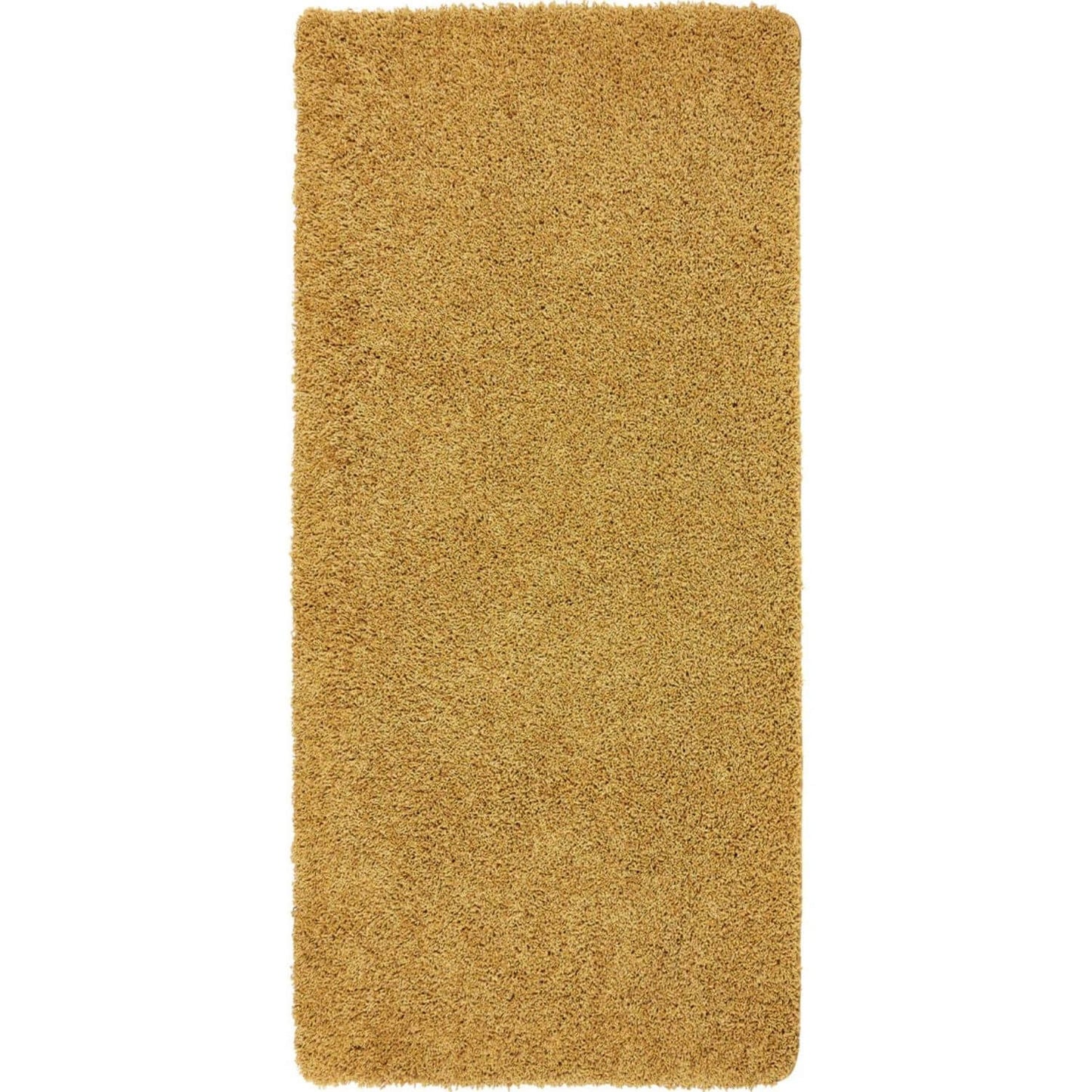 Washable Ochre Shaggy Rug