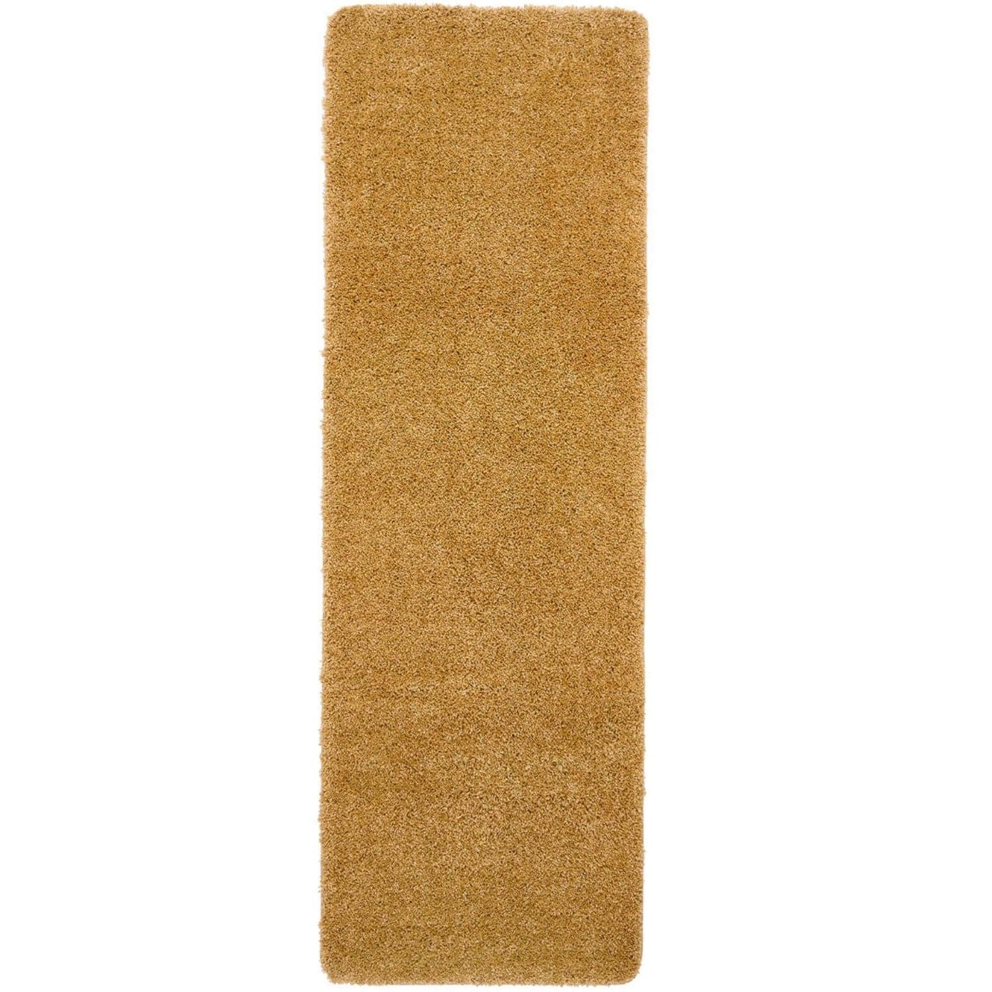 Washable Ochre Shaggy Rug