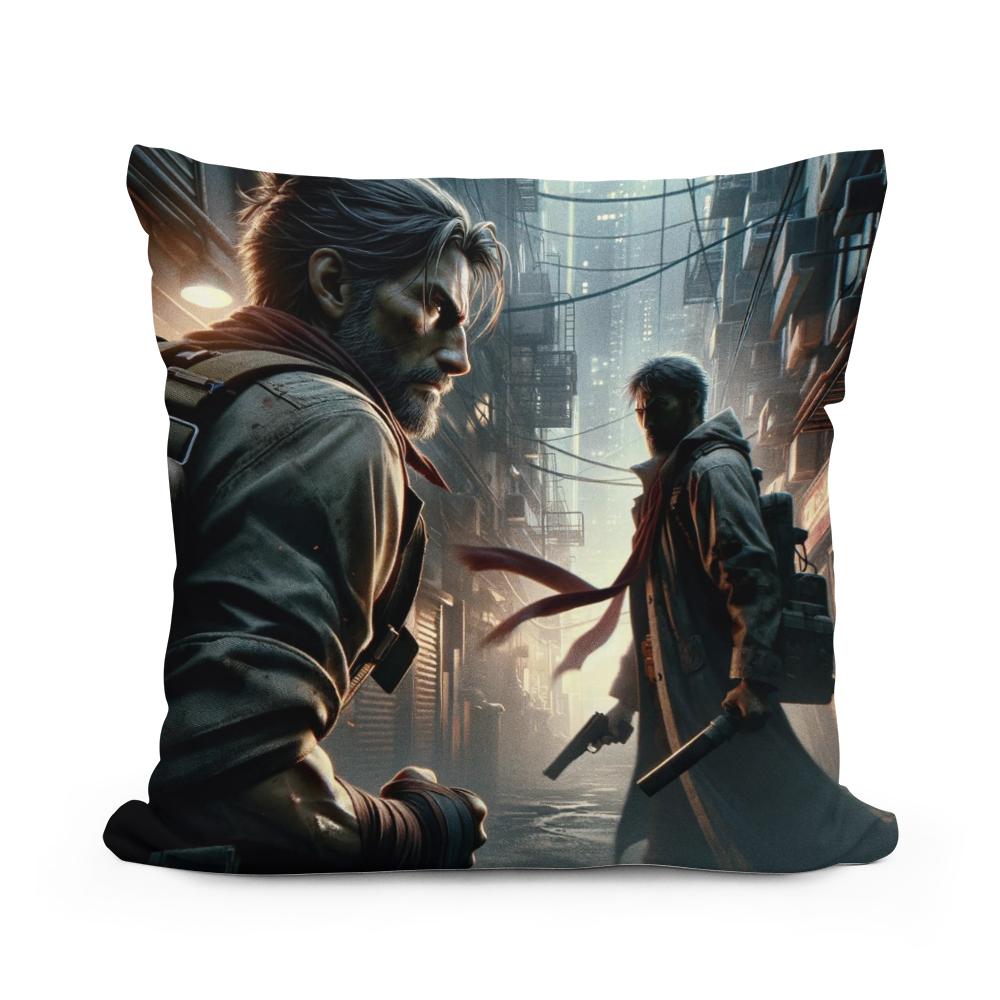 Alleyway Confrontation Cotton Cushion