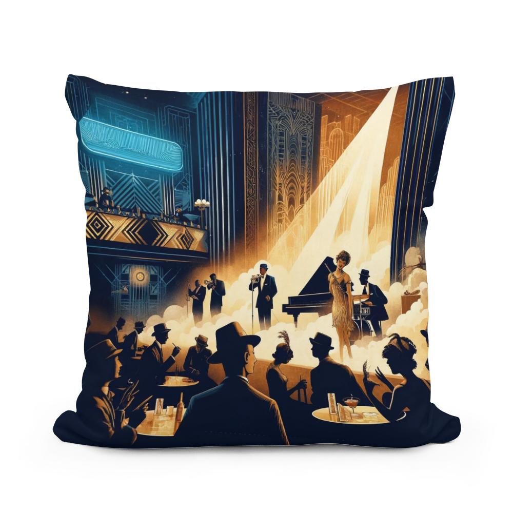 Jazz Age Jubilee Cotton Cushion