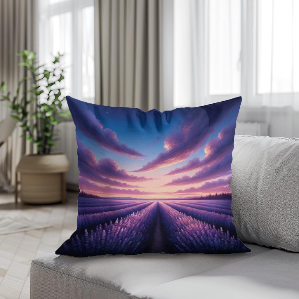 Lavender Twilight Cotton Cushion