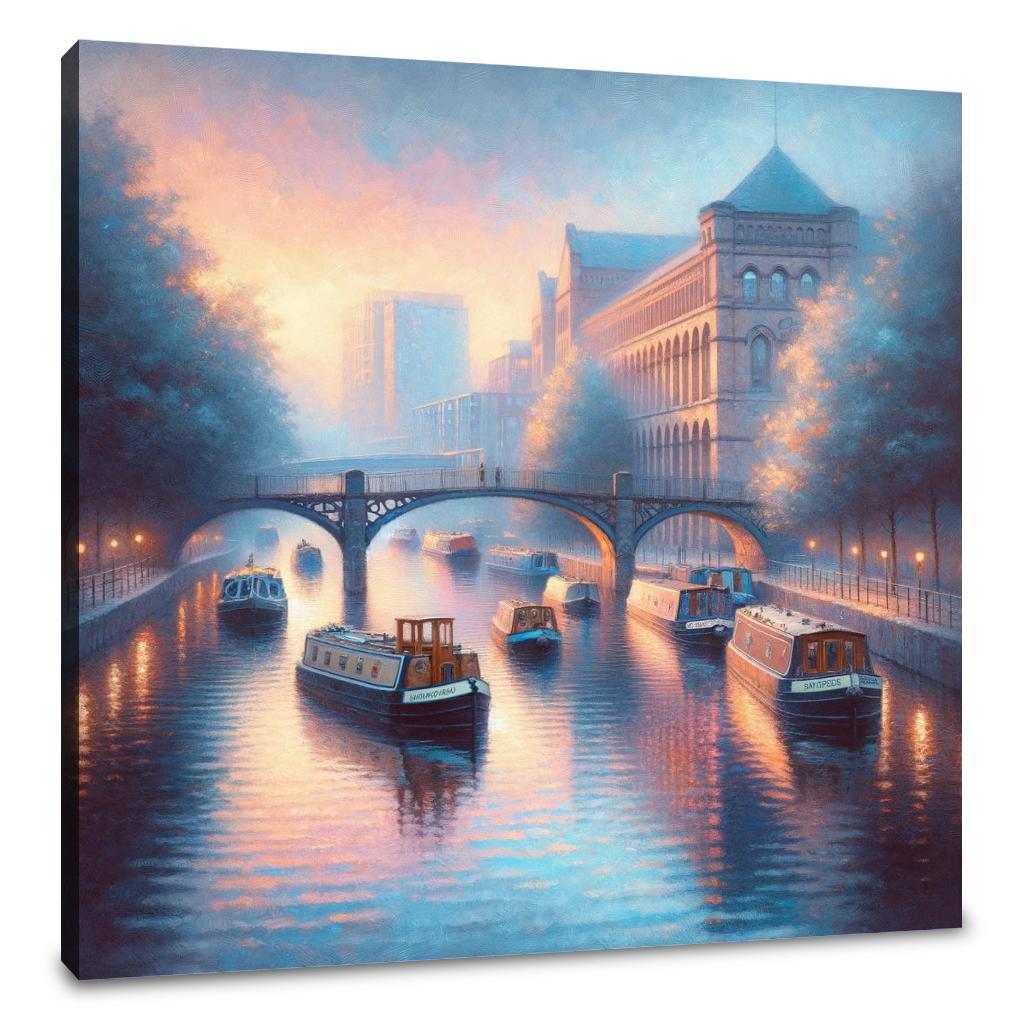 Manchester Castlefield Dusk Canvas