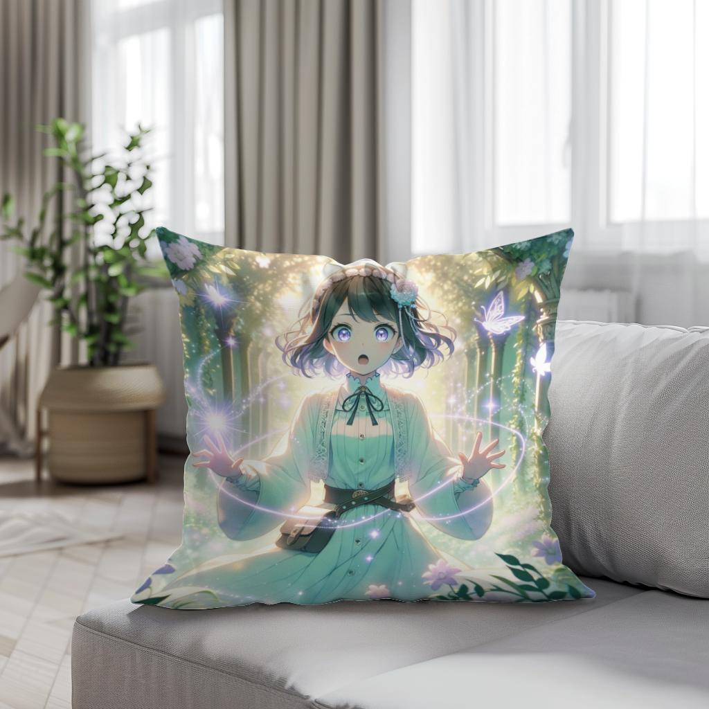 Mystic Forest Awakening Cotton Cushion