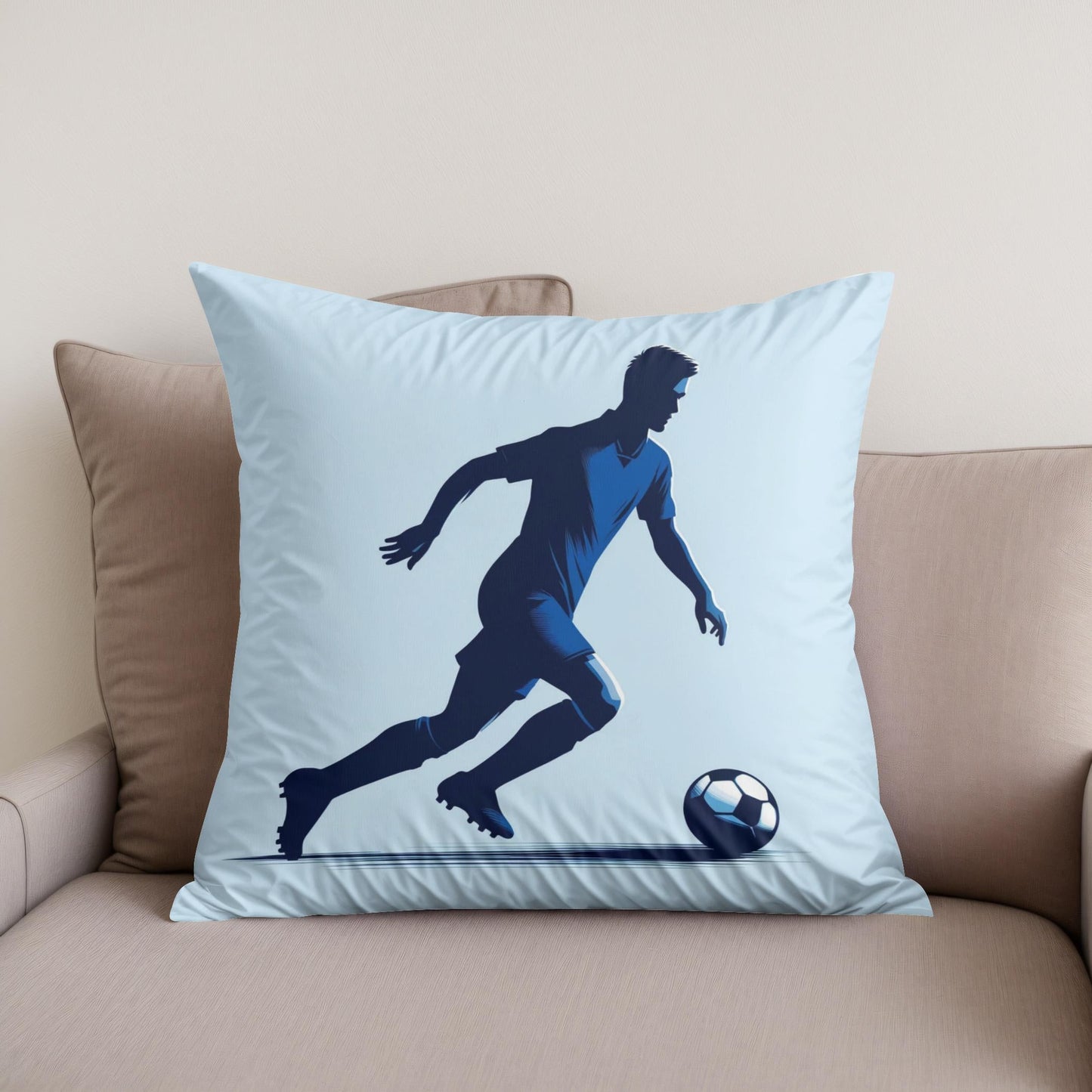 Glasgow Blue Dribble Cotton Cushion