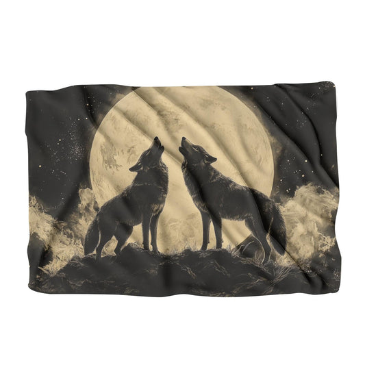 Lunar Serenade Wolves Blanket