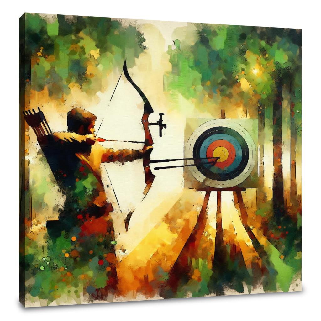 Focused Archer Canvas