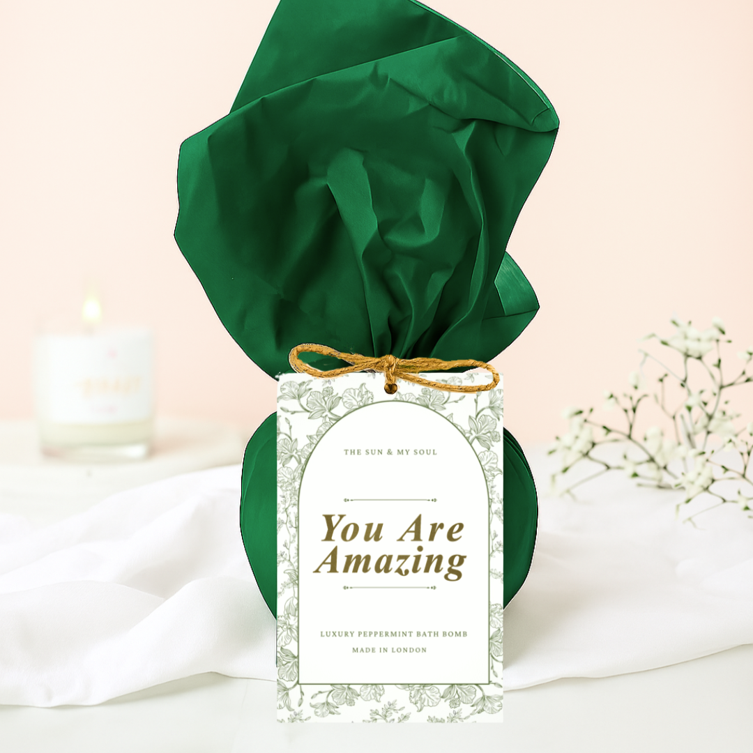You Are Amazing - Vintage Floral Peppermint, Tea Tree Bath Bomb