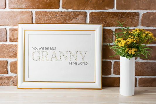 You Are The Best Granny In The World Mothers Day Home Simple Room Wall Decor Print