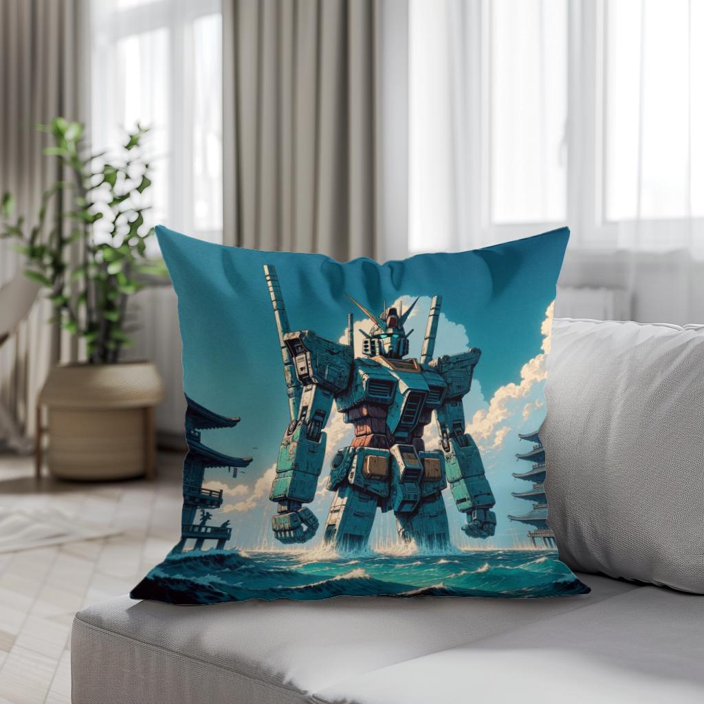 Ocean Mecha Guardian Cotton Cushion