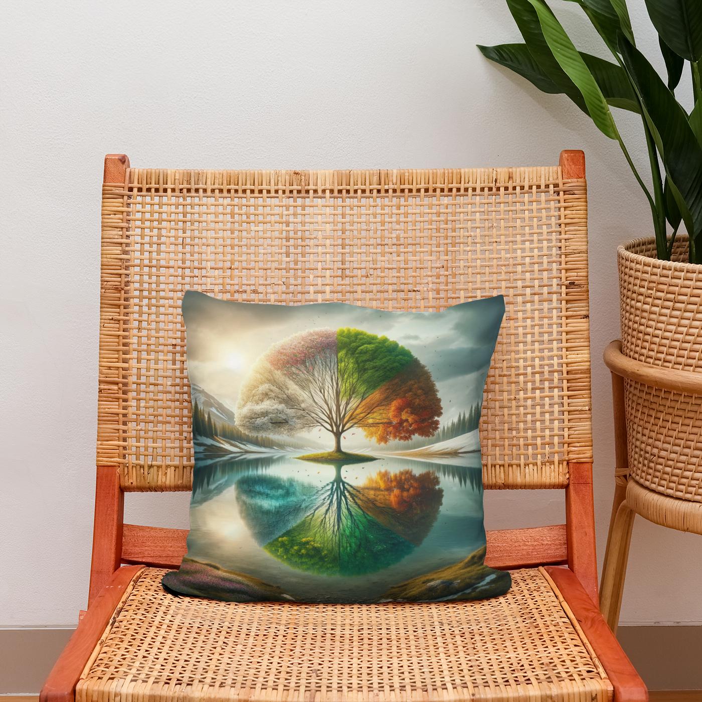 Seasonal Reflections Cotton Cushion