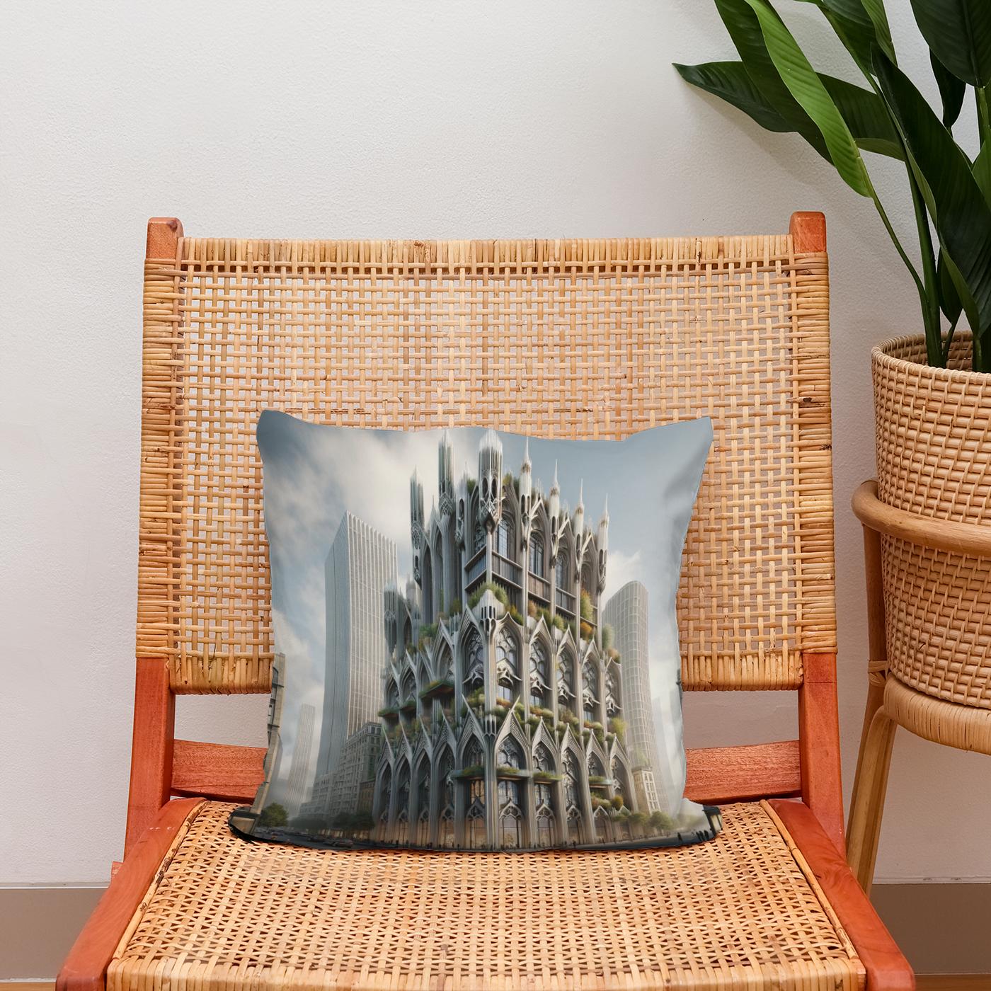 Gothic Urban Fusion Cotton Cushion