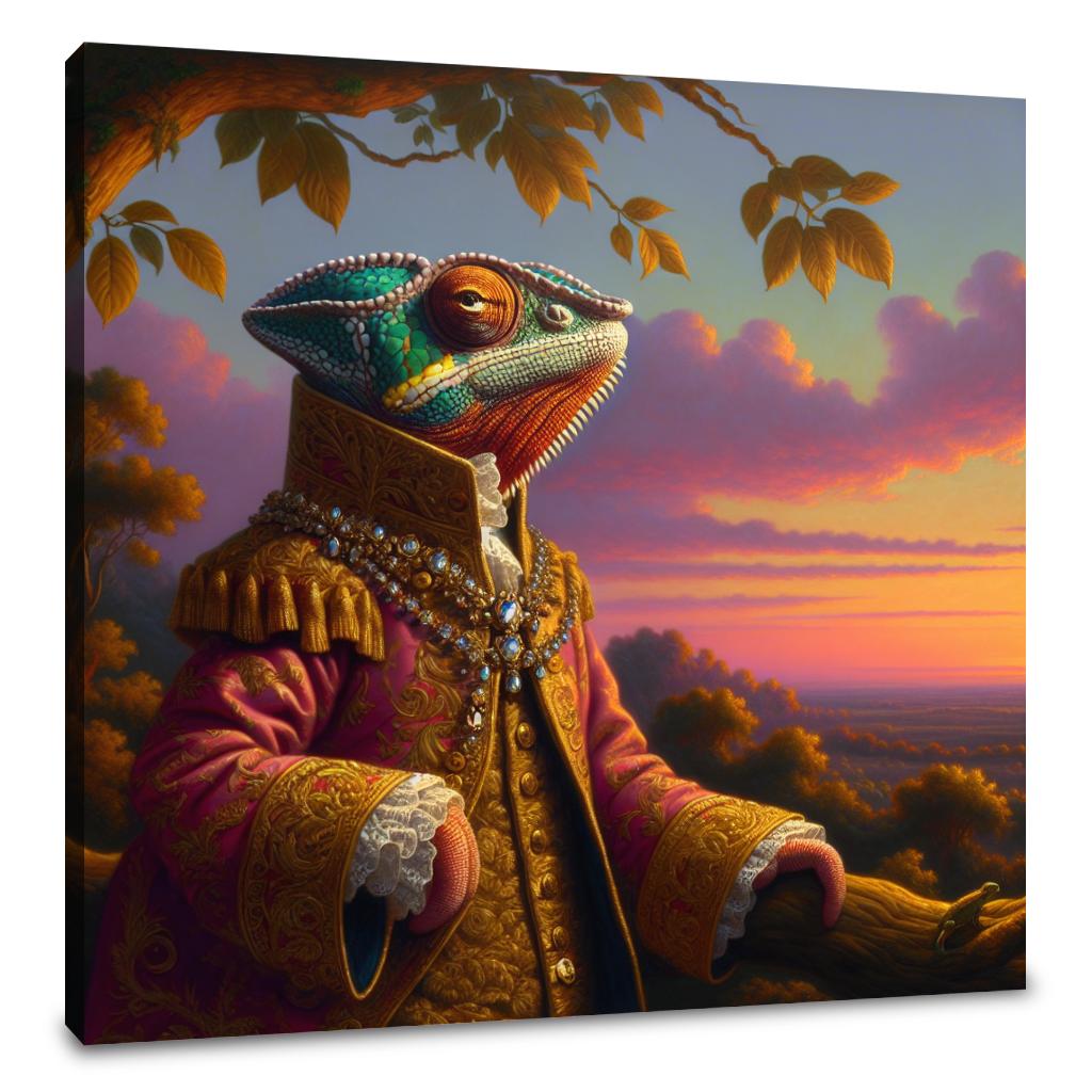 Regal Chameleon Dusk Canvas