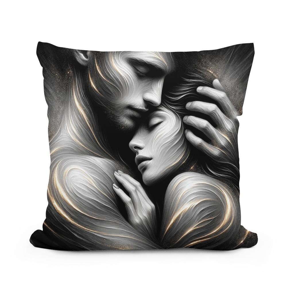 Embrace: Souls United in Love Cotton Cushion