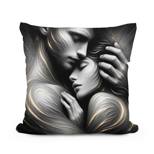 Embrace: Souls United in Love Cotton Cushion