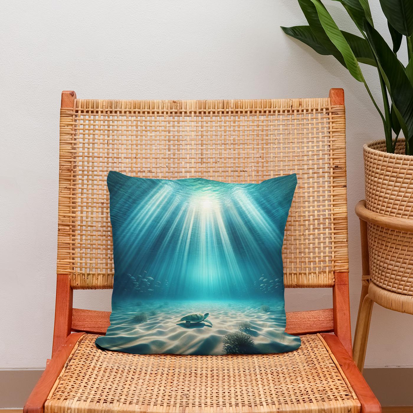 Aquatic Bliss Cotton Cushion