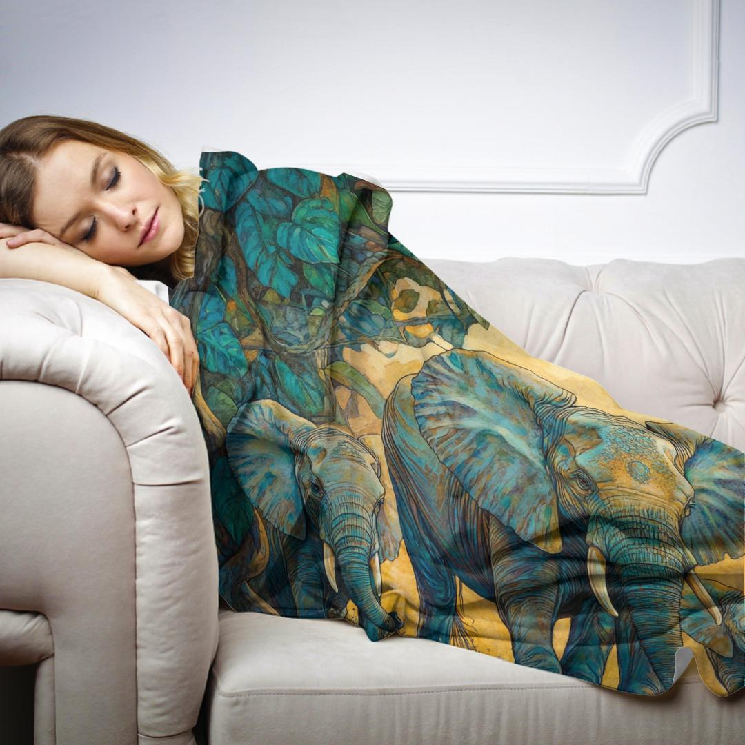 Elephant's River Reverie Blanket