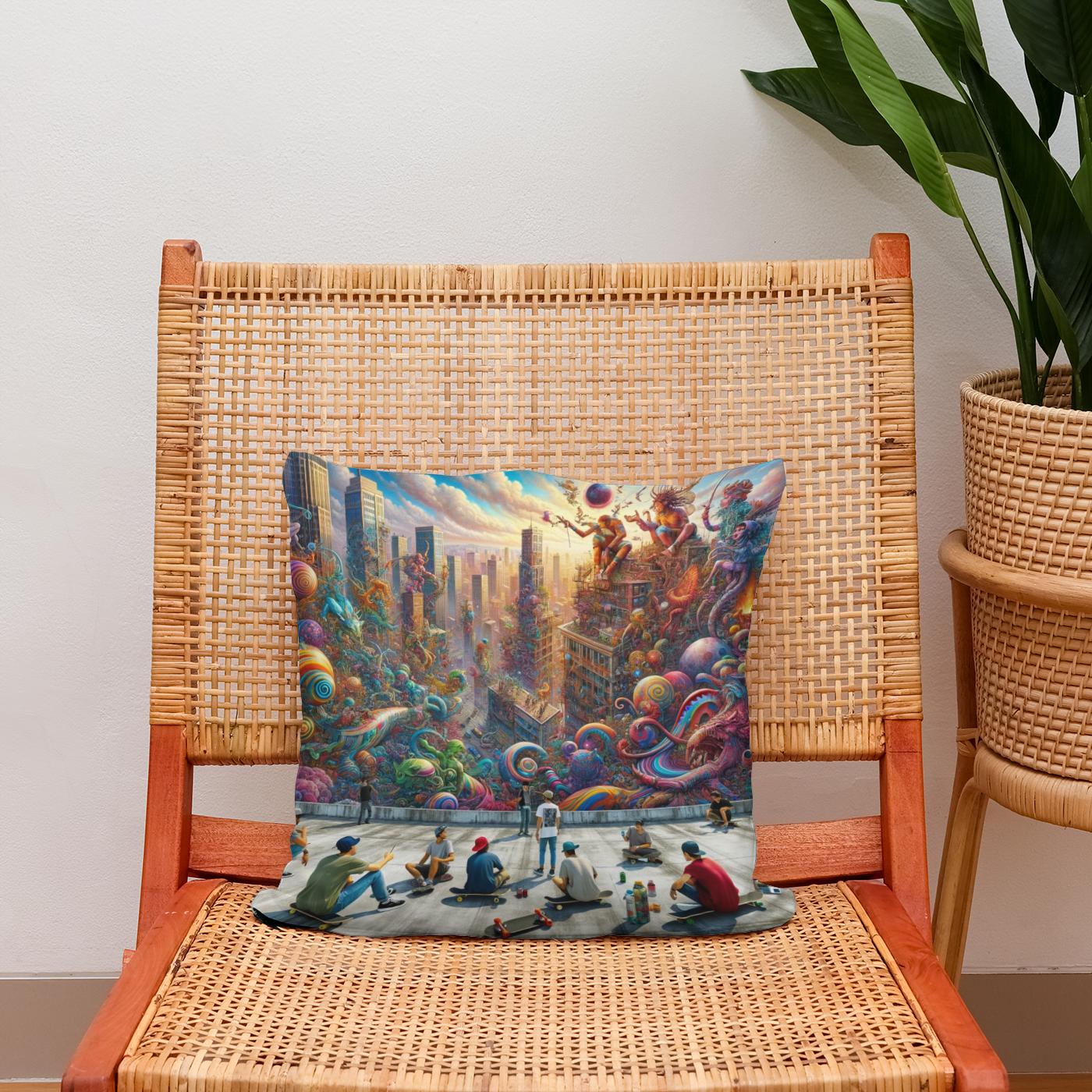 Rooftop Rendezvous Cotton Cushion