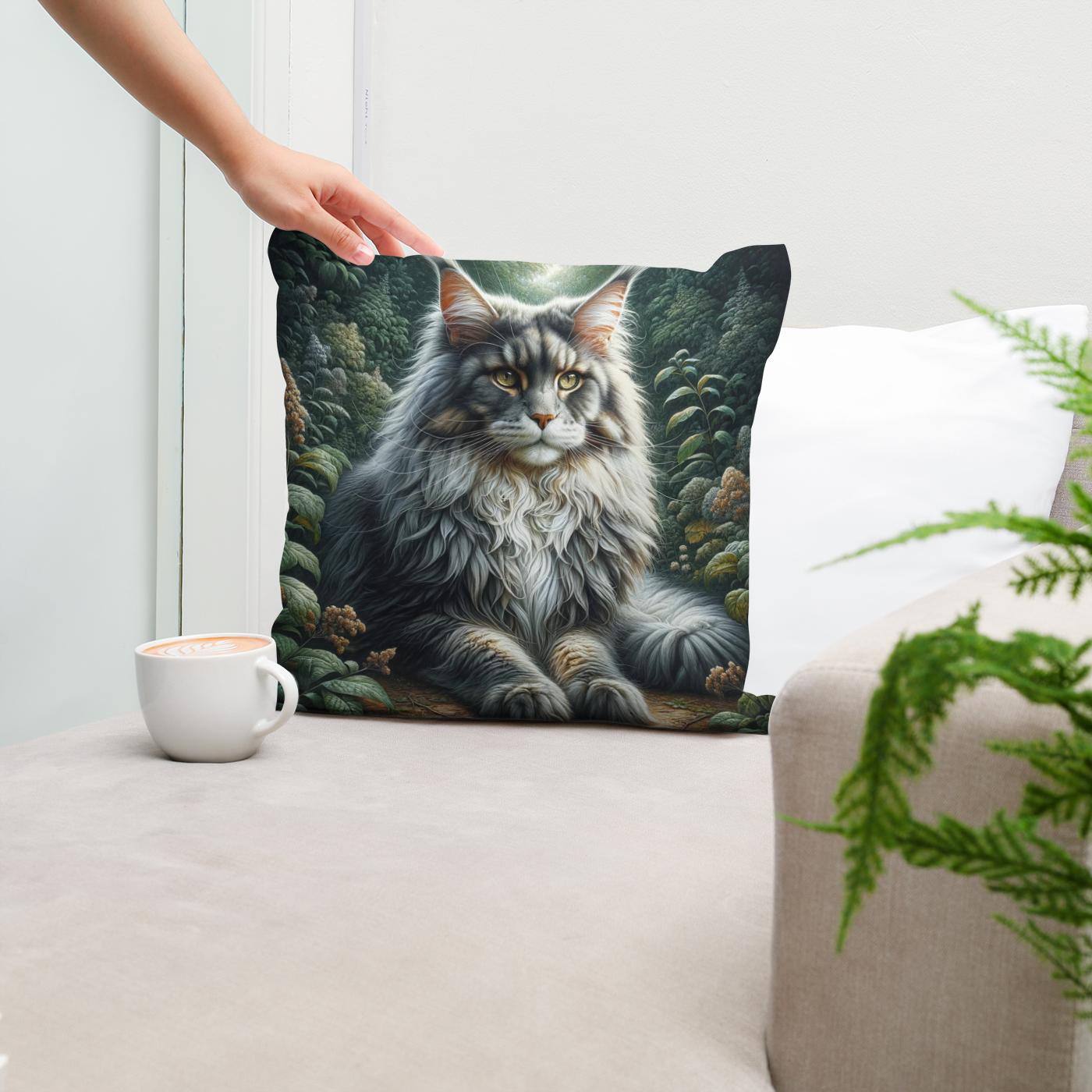 Majestic Maine Coon Cotton Cushion
