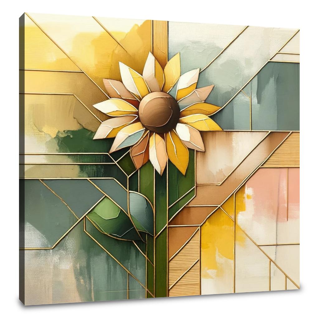 Kintsugi Sunflower Canvas